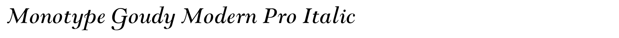 Monotype Goudy Modern Pro Italic image